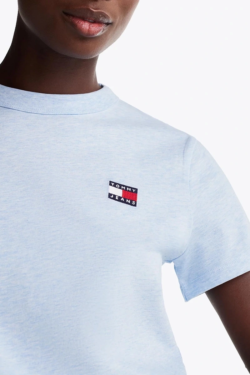 Tommy Hilfiger Kadın Mavi Badge Crew T-Shirt