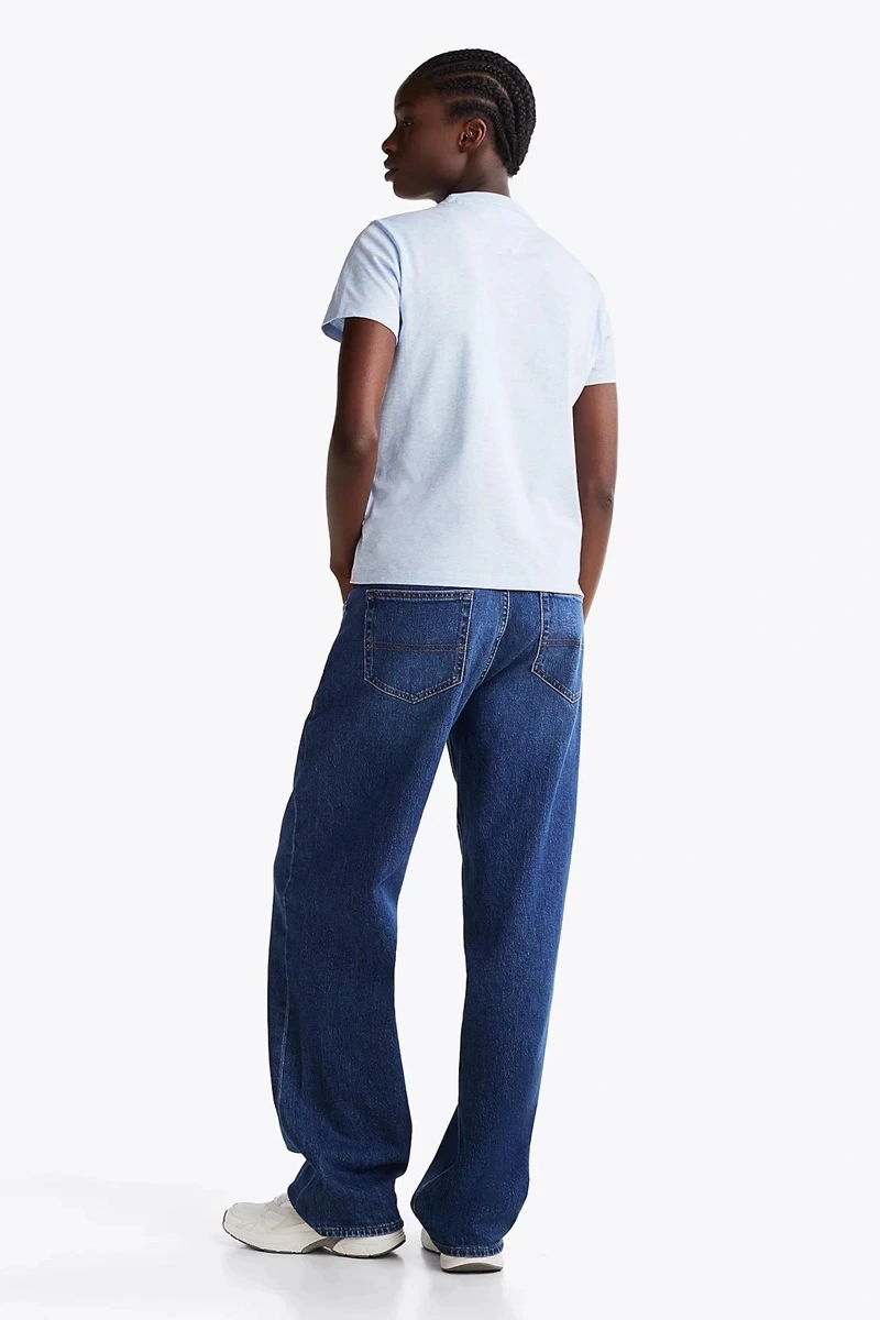 Tommy Hilfiger Kadın Mavi Badge Crew T-Shirt