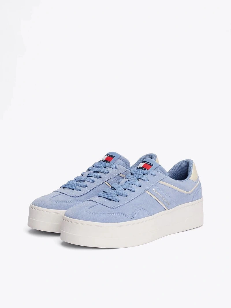 Tommy Hilfiger Kadın Mavi Greenwich Süet Sneaker