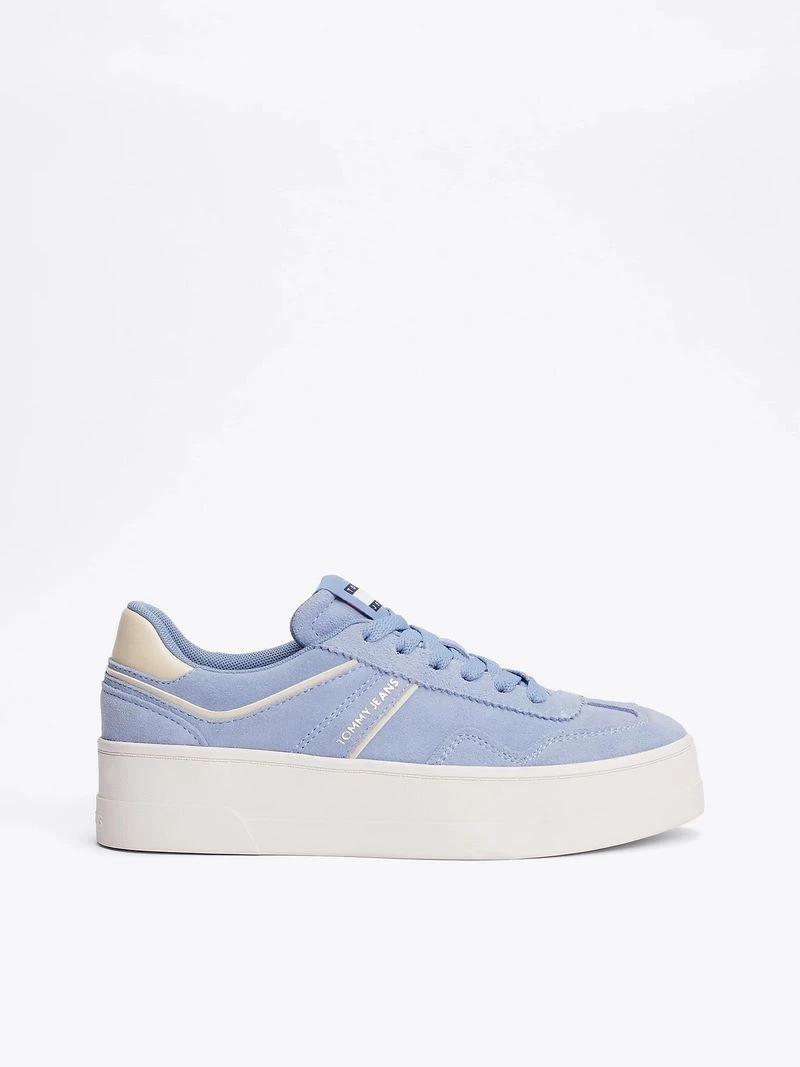 Tommy Hilfiger Kadın Mavi Greenwich Süet Sneaker