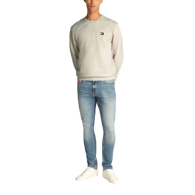 Tommy Jeans  Erkek  Rozetli  Bej Sweatshirt