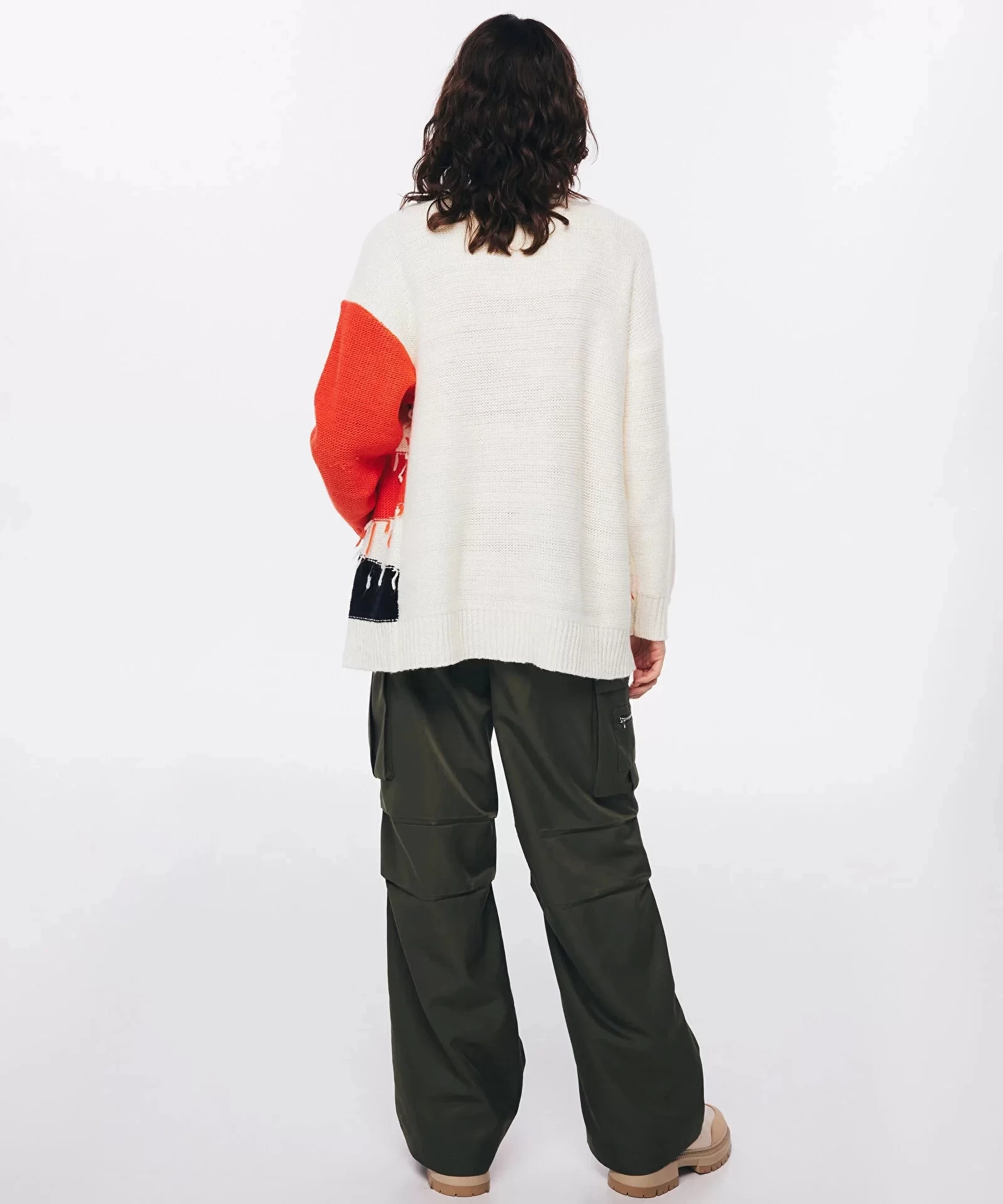 Twist ColorBlock Kadın Hırka