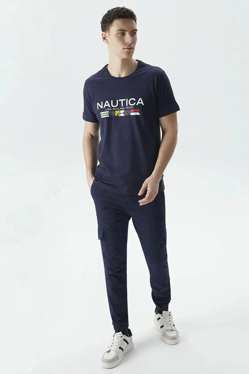 Nautıca Erkek Lacivert Standart Fıt Kısa Kollu  T-Shirt
