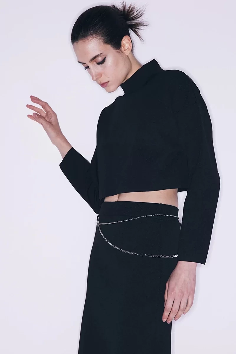 Twist Basıc Crop Triko