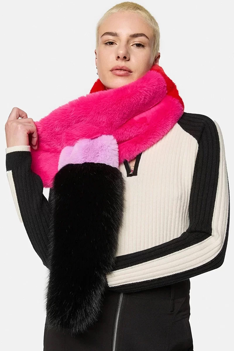 Twist ColorBlock Pelüş Atkı