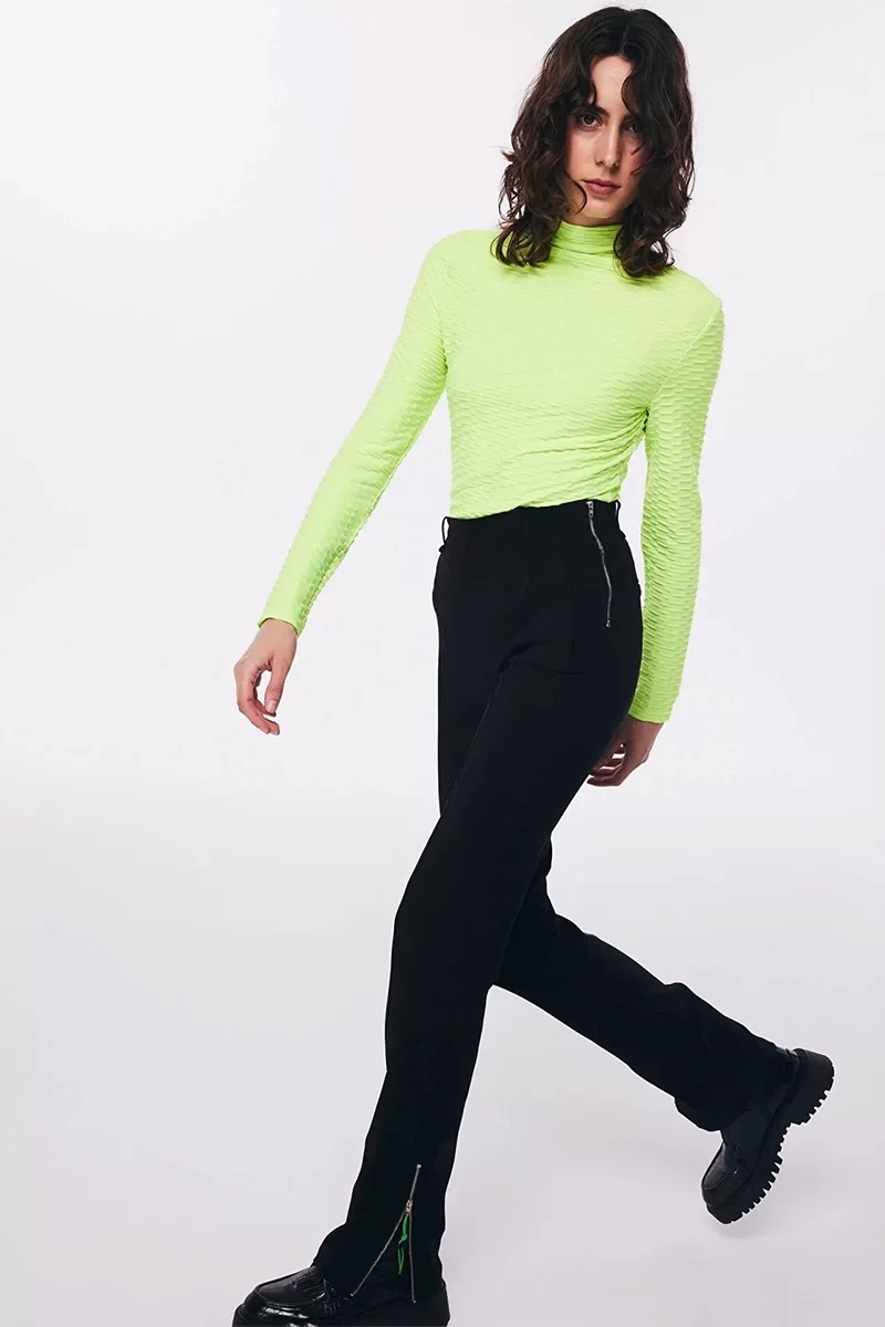 Twist Fermuar Aksesuarlı Pantolon
