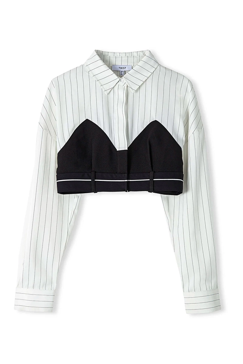 Twist Kumaş Mıx Crop Bluz