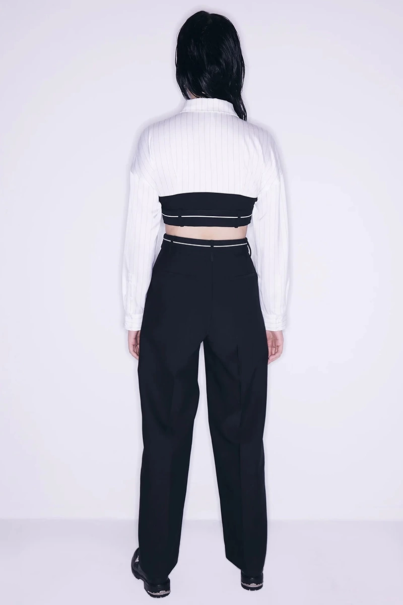 Twist Kumaş Mıx Crop Bluz