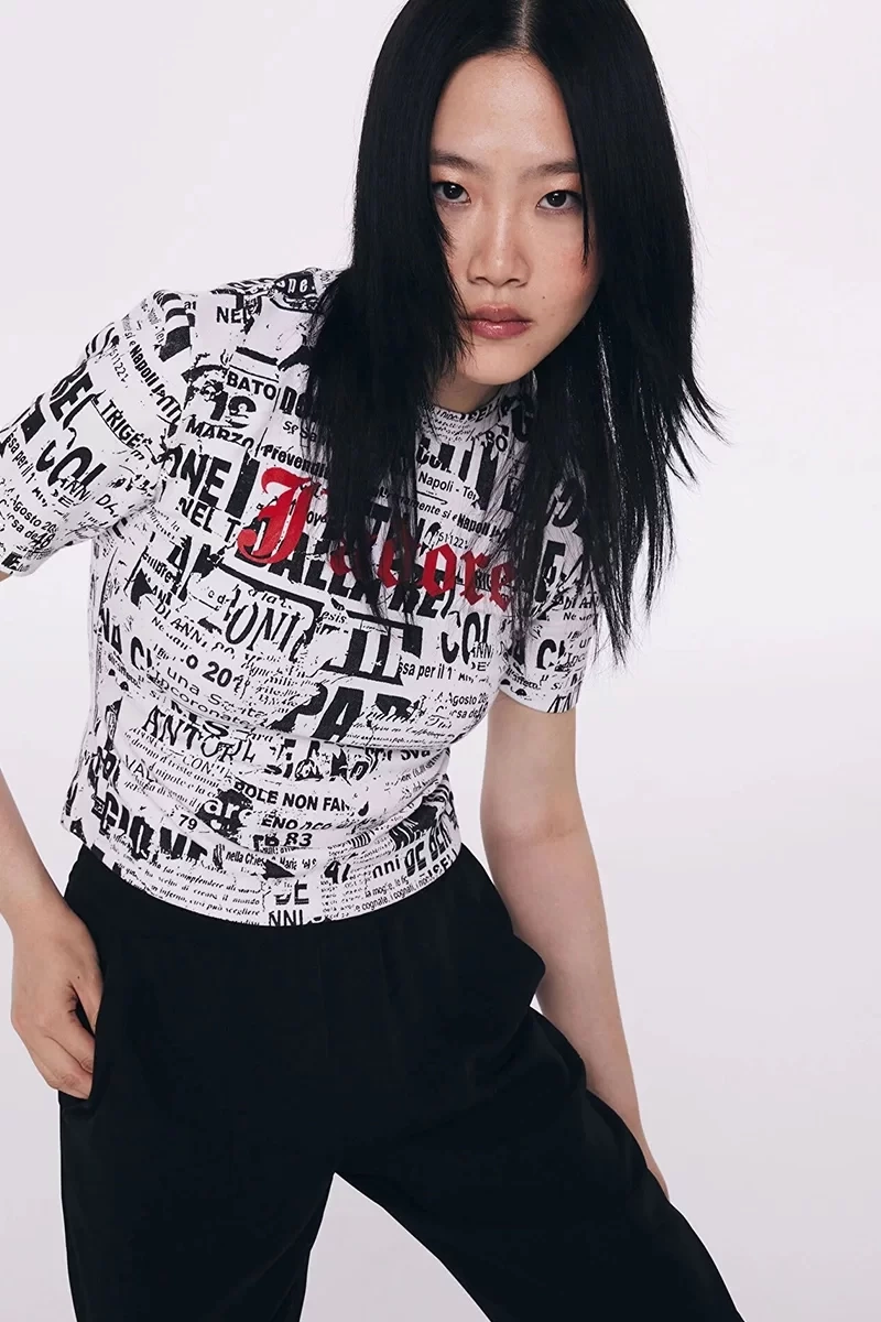 Twist Print Artworklü T-shirt
