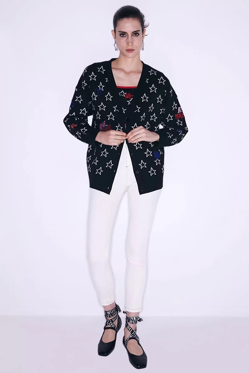 Twist  Yıldız Jakarlı Hırka