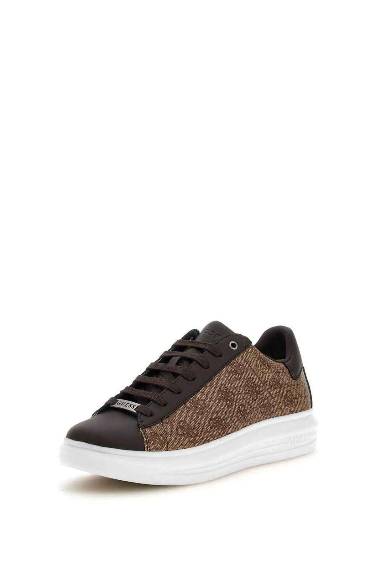 Guess Erkek Kahverengi Vibo 4G Logolu Sneaker