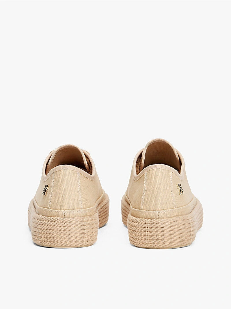 Tommy Hilfiger Kadın Bej Vulkanize Tabanlı Espadril Sneaker