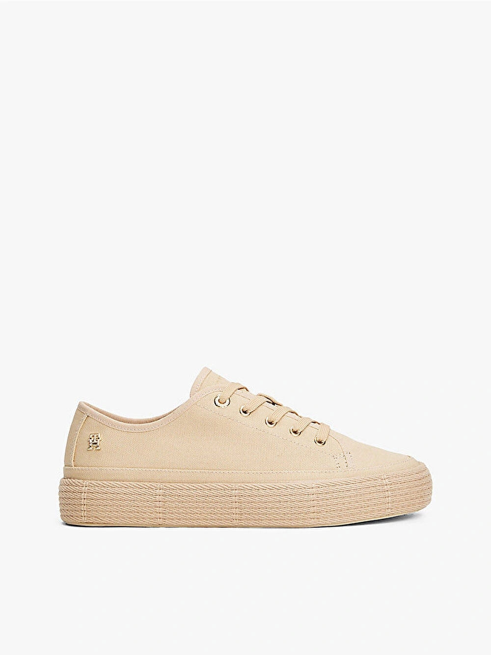 Tommy Hilfiger Kadın Bej Vulkanize Tabanlı Espadril Sneaker