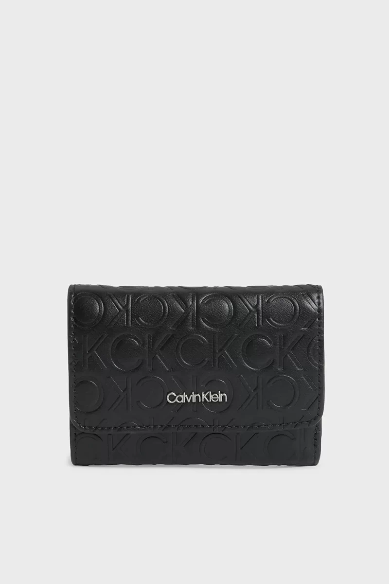 Calvin Klein Must Trifold Sm Emb Kadın Siyah Cüzdan