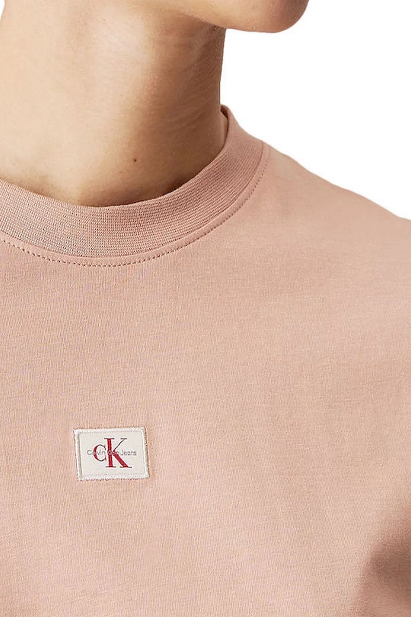 Calvin Klein Kadın Logolu Pembe T-shirt