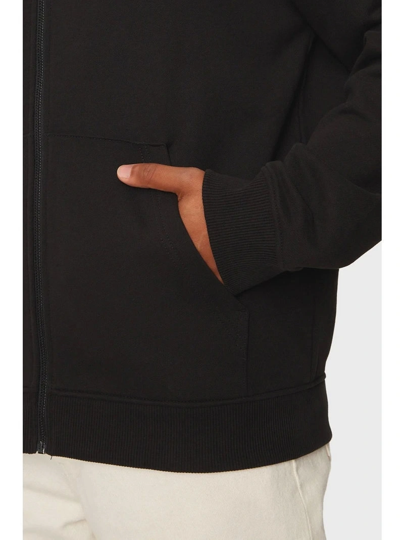 Calvin Klein Erkek Pamuklu Kapüşonlu Siyah Sweatshirt