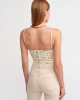 DİLVİN Askılı crop-SARI