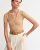 Dilvin Camel Polo Yaka Tişört