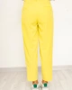 Dilvin Sarı Yüksek Bel Pileli Pantolon