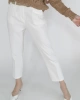 Quzu Kadın Beyaz Hasır Kemerli Pantolon (21Y70840-02)