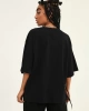 QUZU Oversize tshirt-SIYAH