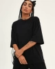 QUZU Oversize tshirt-SIYAH