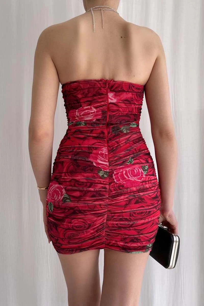 Lamourbutik Kırmızı Elbise