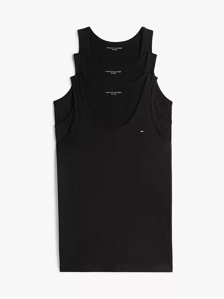Tommy Hilfiger  Erkek  Siyah 3lü   Logolu Atlet