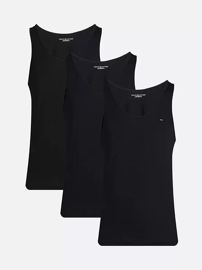 Tommy Hilfiger  Erkek  Siyah 3lü   Logolu Atlet
