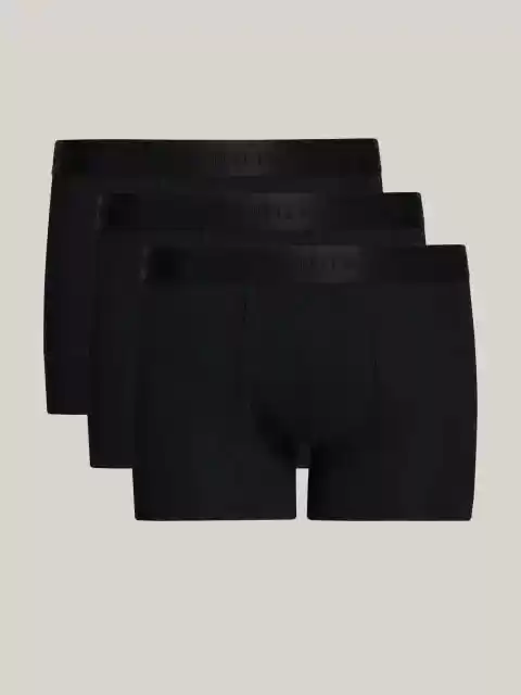 Tommy Hilfiger Erkek 3lü Tonal Logolu Siyah Boxer