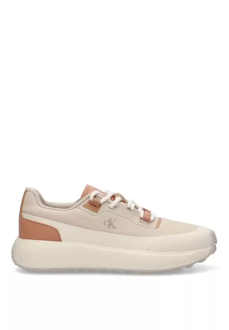 Calvin Klein Kadın  Bej Logolu Sneaker