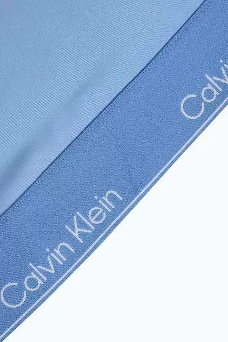 Calvin Klein Kadın Mavi Beli Elastik Bantlı Crop Büstiyer