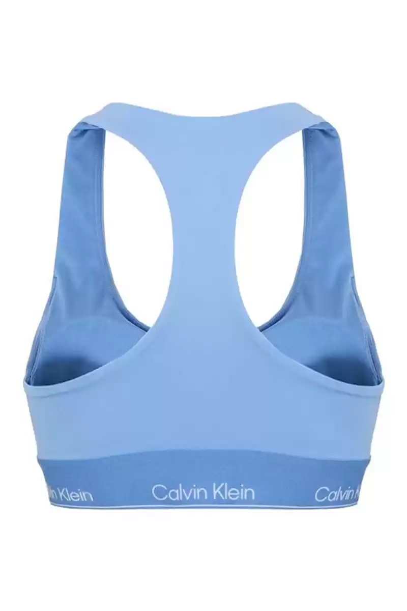 Calvin Klein Kadın Mavi Beli Elastik Bantlı Crop Büstiyer