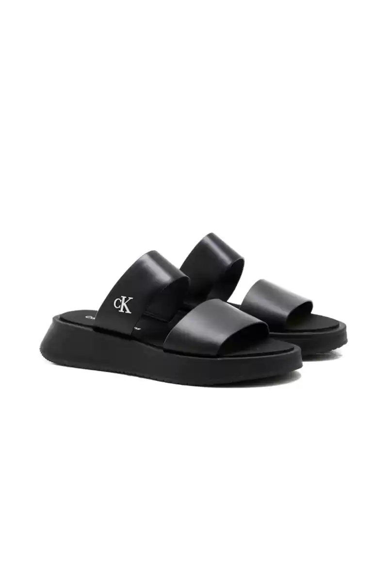 Calvin Klein Kadın Siyah Logolu Terlik