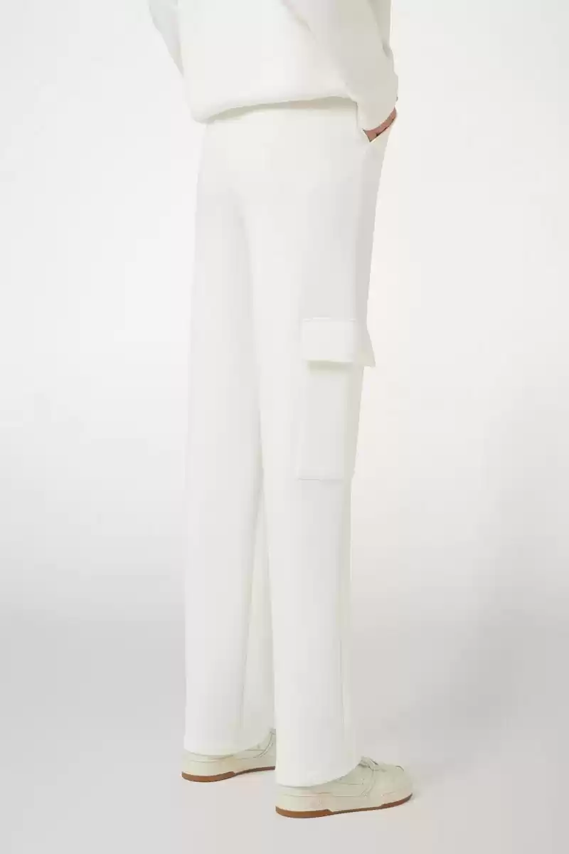 Guess Kadın Krem Scuba Kargo Pantolon