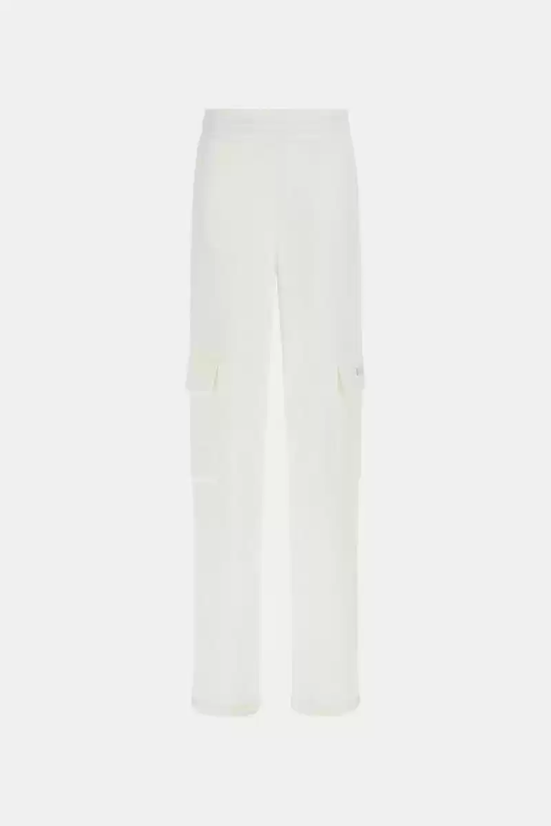 Guess Kadın Krem Scuba Kargo Pantolon