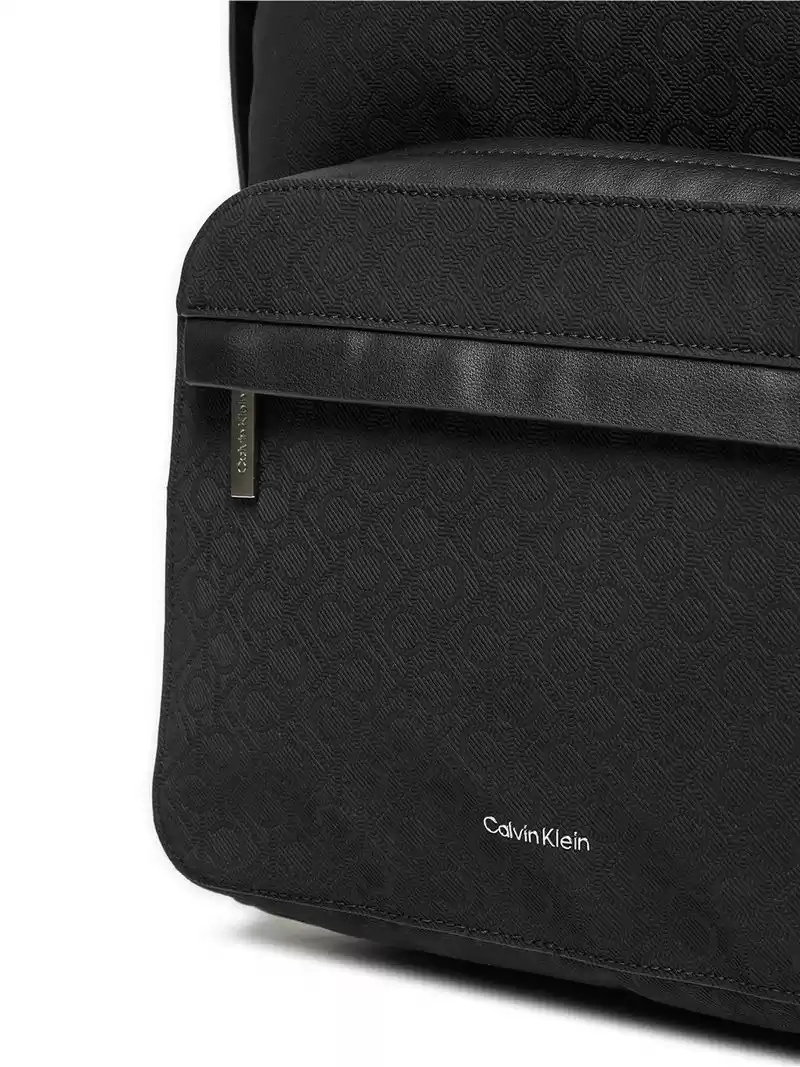 Calvin Klein Erkek CK Desenli Siyah Sırt Çantası