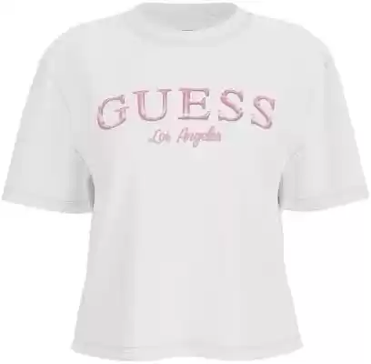 Guess Kadın Beyaz Crop T-Shirt