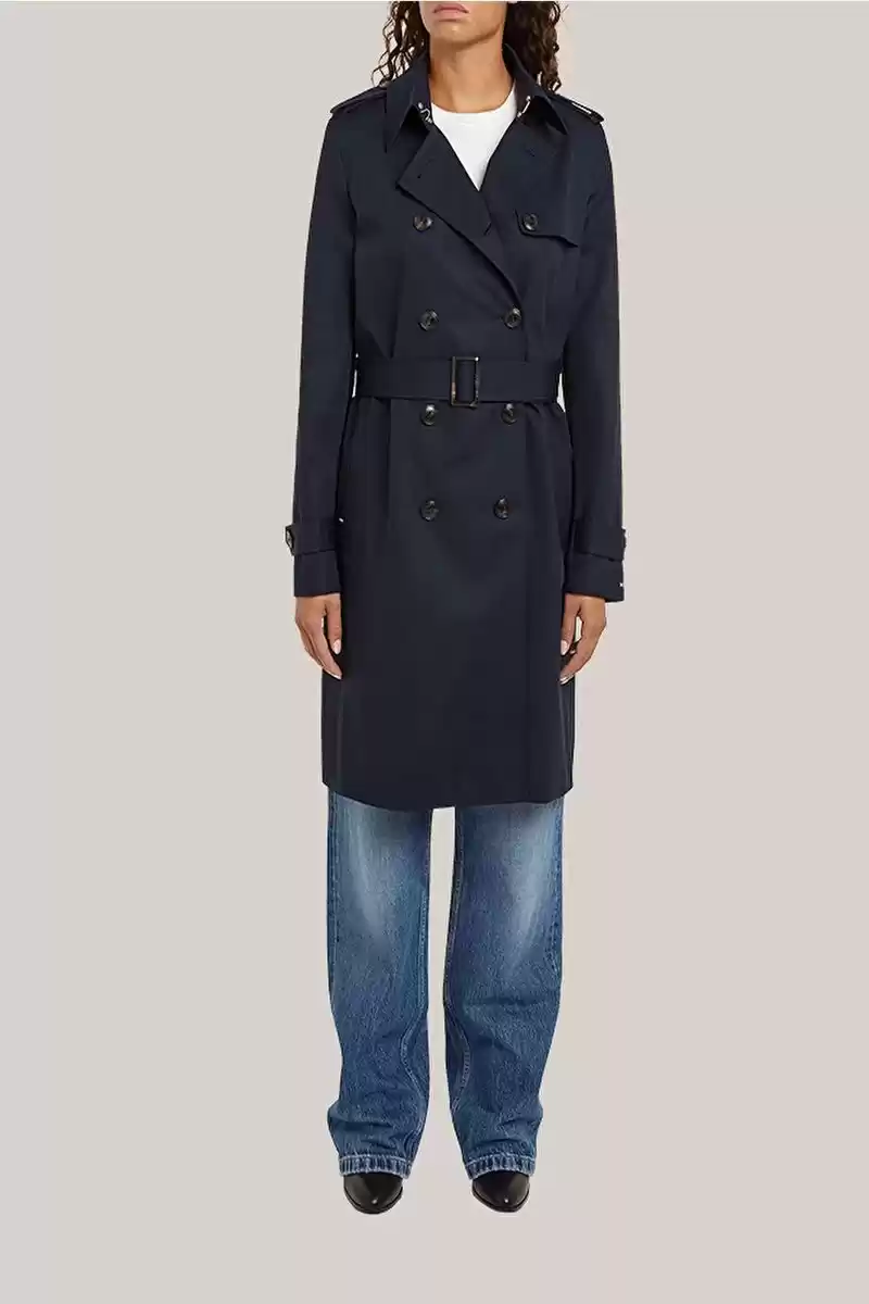 Tommy Hilfiger Kadın  Cotton db Slim Fit Trençkot