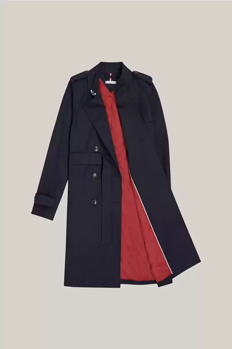 Tommy Hilfiger Kadın  Cotton db Slim Fit Trençkot
