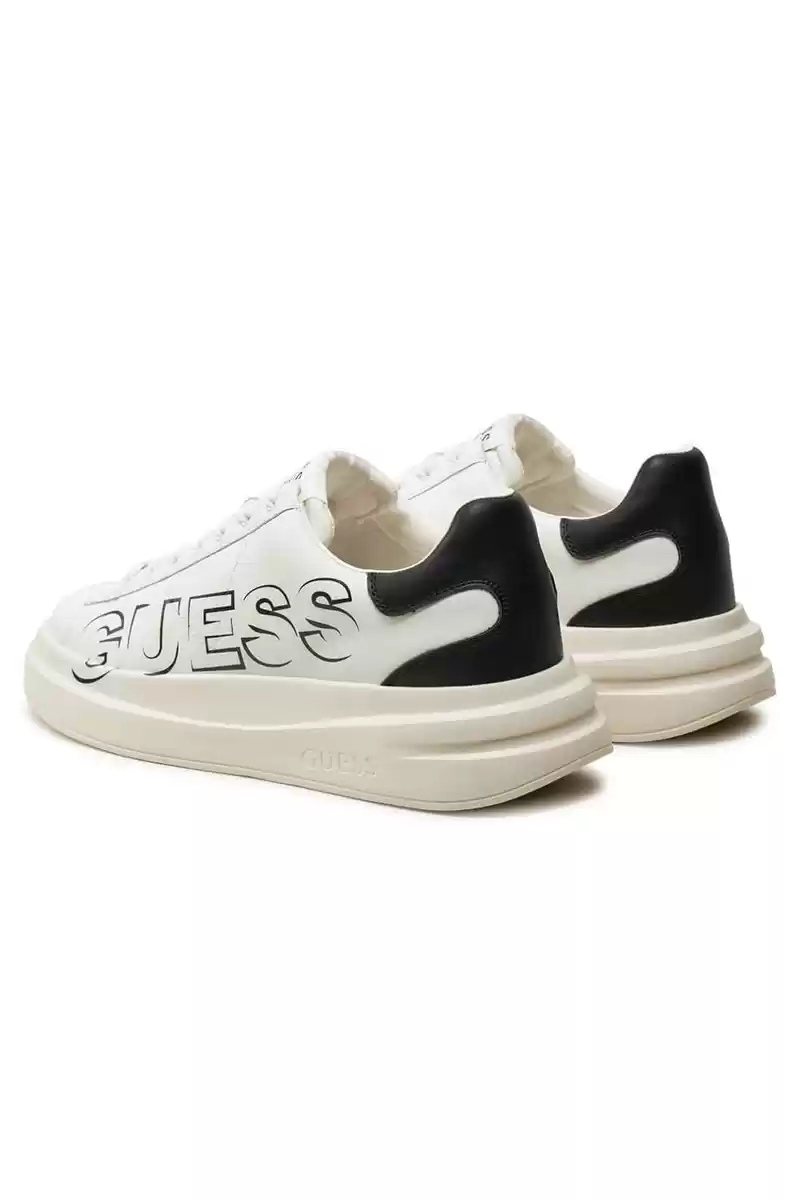 Guess Erkek Siyah Beyaz  Elba Logolu Sneaker