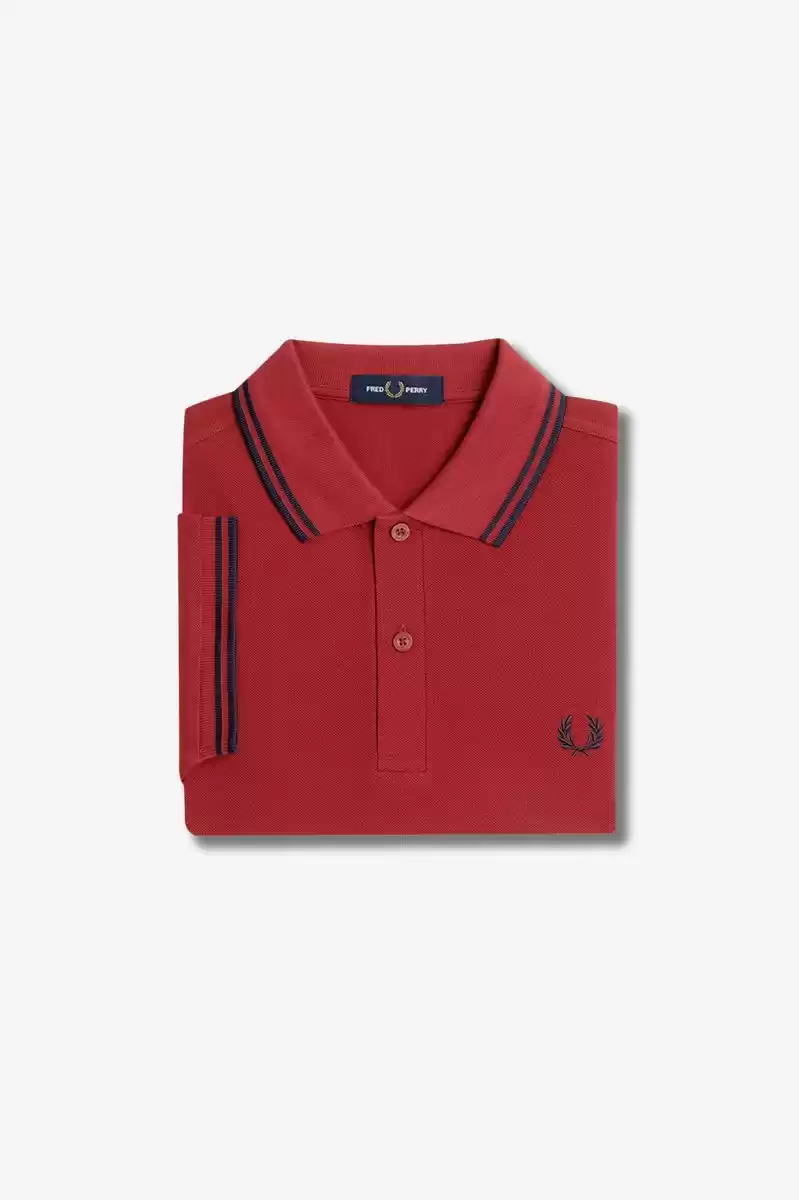 Fred Perry Erkek Kırmızı Polo Yaka T-shirt