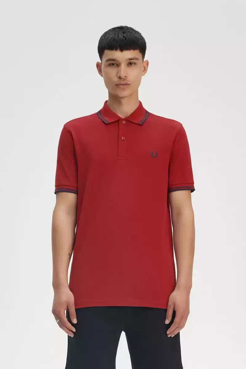 Fred Perry Erkek Kırmızı Polo Yaka T-shirt