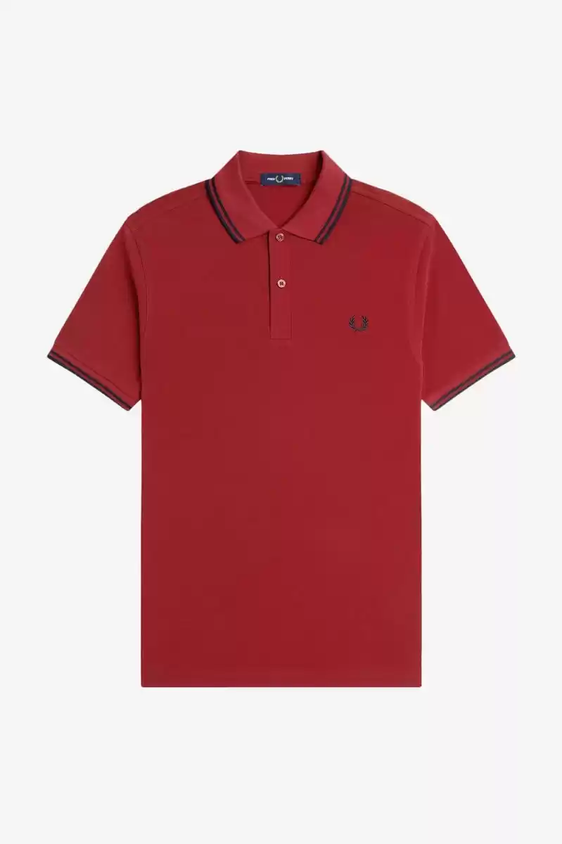 Fred Perry Erkek Kırmızı Polo Yaka T-shirt