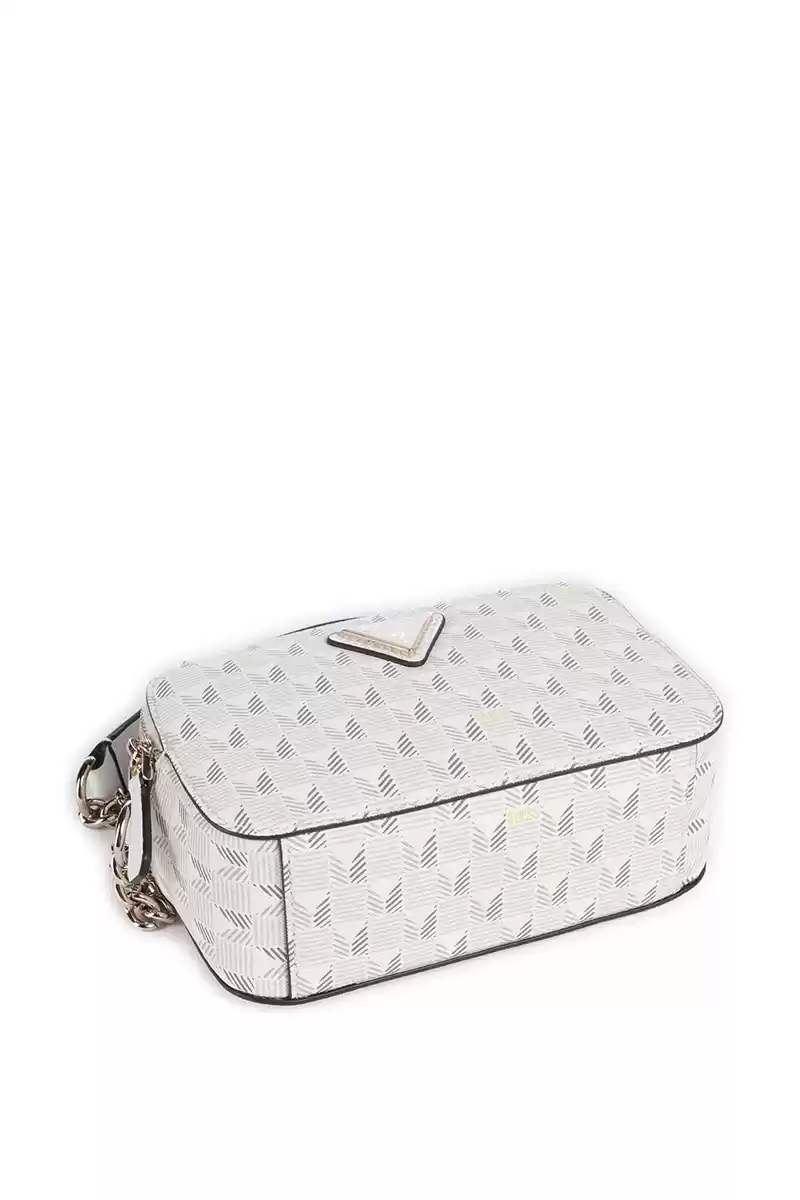 Guess Kadın Ekru G Wave Geometrik Desenli Askılı Çanta