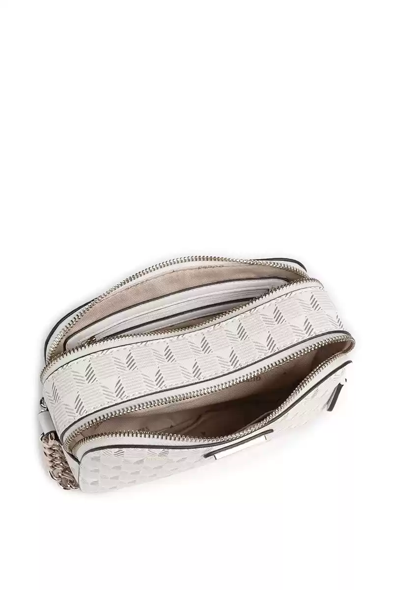 Guess Kadın Ekru G Wave Geometrik Desenli Askılı Çanta