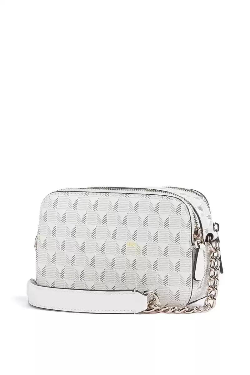 Guess Kadın Ekru G Wave Geometrik Desenli Askılı Çanta