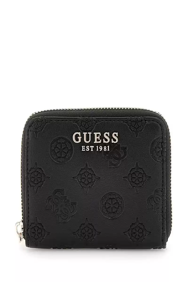Guess Kadın Siyah Gerty 4G Logolu Mini Cüzdan
