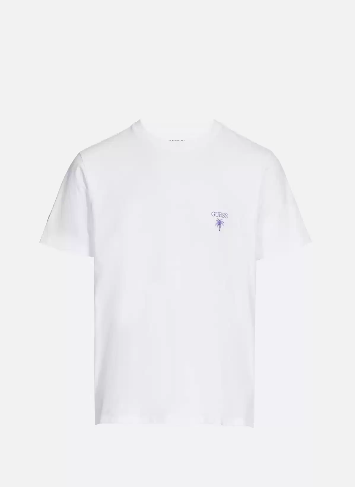 Guess Erkek Beyaz Palmiye Desenli Tişört