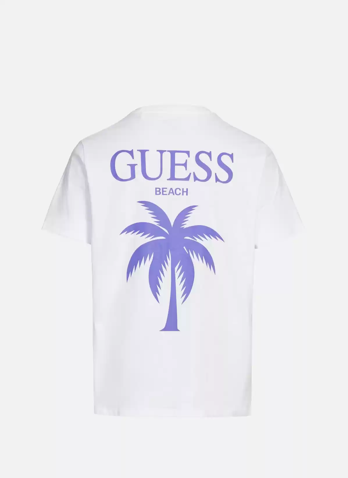 Guess Erkek Beyaz Palmiye Desenli Tişört